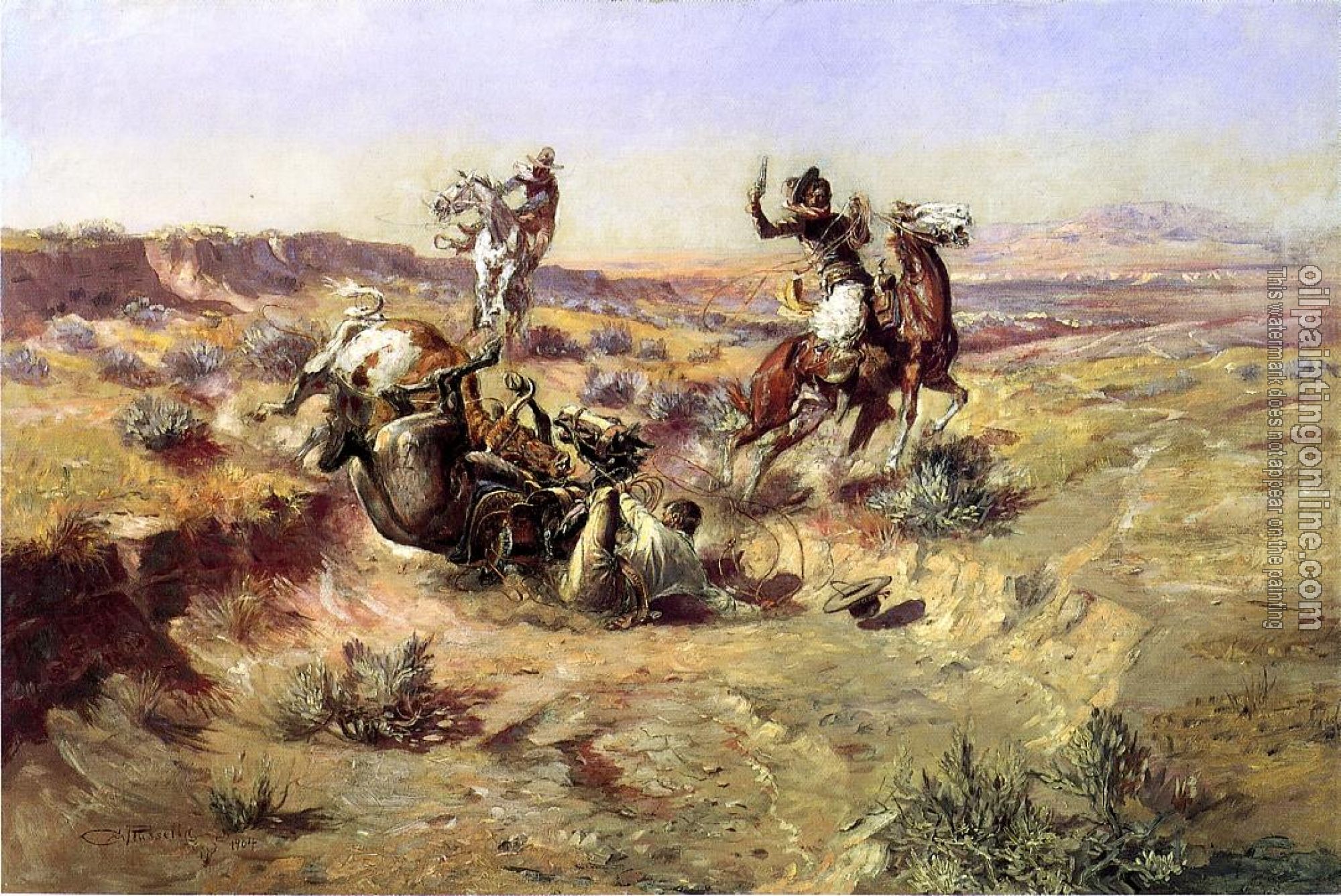Charles Marion Russell - The Broken Rope
